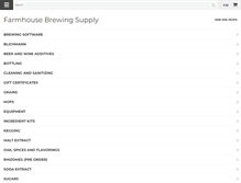 Tablet Screenshot of farmhousebrewingsupply.com
